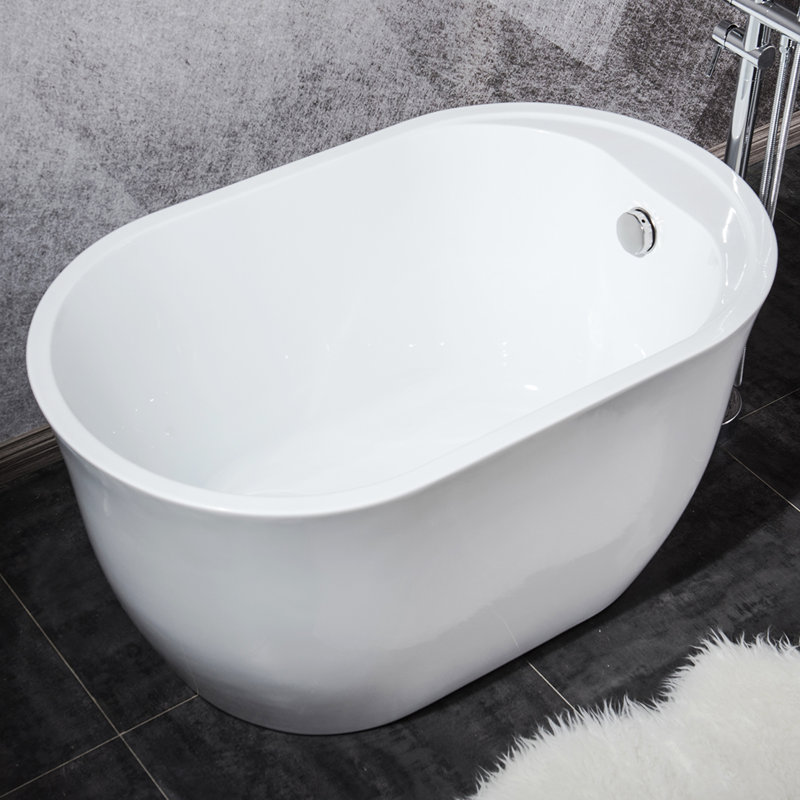 Maincraft 47" x 29" Freestanding Soaking Porcelain Bathtub Wayfair